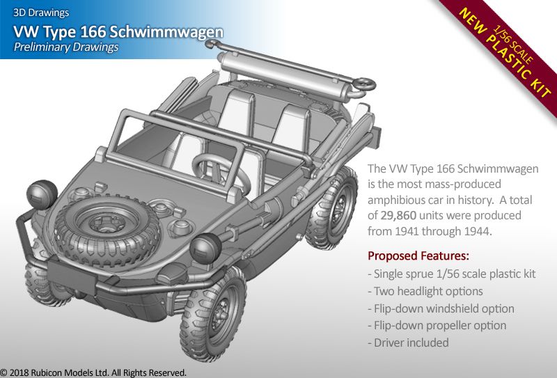 VW Type 166 Schwimmwagen - TS1 Painted 190527